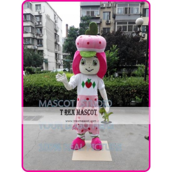 Strawberry Girl Mascot Costume