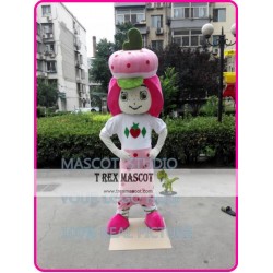 Strawberry Girl Mascot Costume