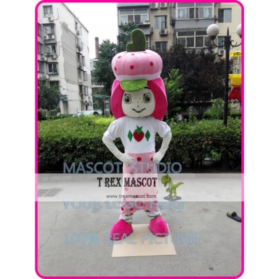 Strawberry Girl Mascot Costume