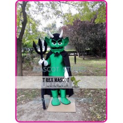 Green Devil Mascot Costume Halloween Devil