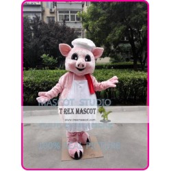 Pink Pig Chef Mascot Costume Cartoon Anime Cosplay