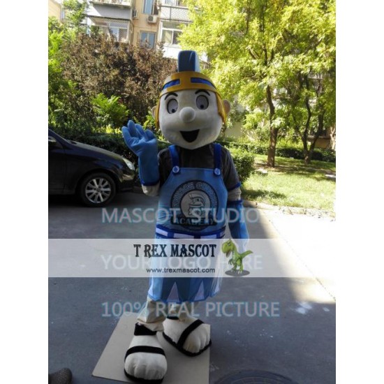 Blue Knight Mascot Spartan Costume Trojan Cosplay Cartoon Anime