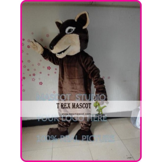 Brown Wolf Mascot Costume Coyote Werewolf Cartoon Anime Cosplay