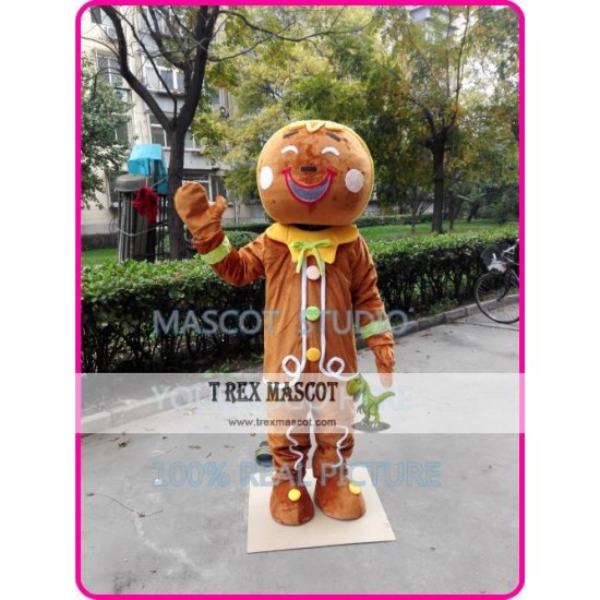 Gingerbread Mascot Costume Christmas Ginger Bread Christmas