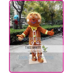 Gingerbread Mascot Costume Christmas Ginger Bread Christmas