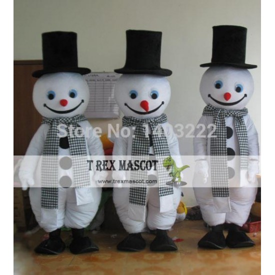 Christmass And Snowman Mascot Costume And Christmas Snowman Mascot Costume