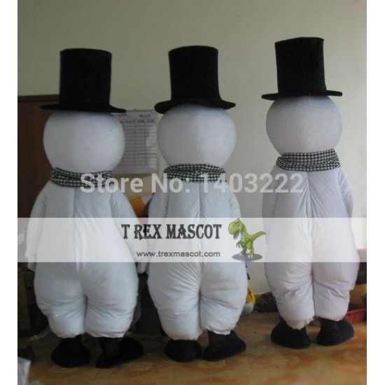 Christmass And Snowman Mascot Costume And Christmas Snowman Mascot Costume