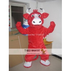 Mascot Red Cow Mascot Bull Cattle Costume