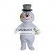 Frosty Snowman Mascot Costume Walking Adult Cartoon