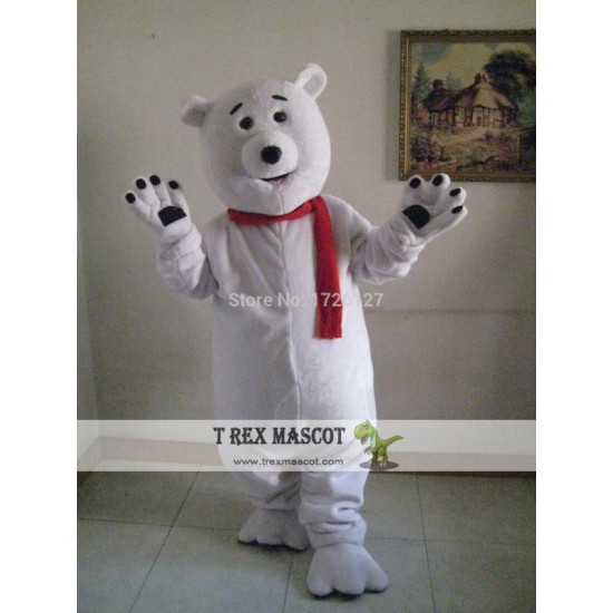 Mascot Polar Bear White Bear Mascot Costume