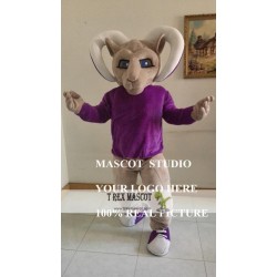 Mascot Purple Ram Mascot Bighorn Goat Costume