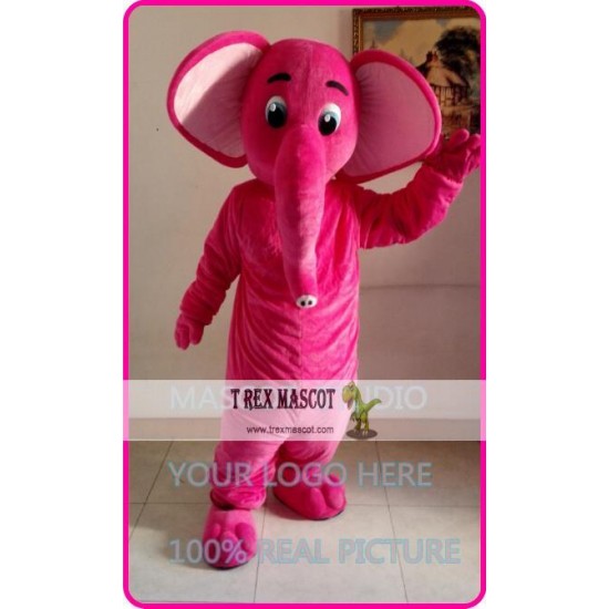 Mascot Pink Elephant Mascot Costume