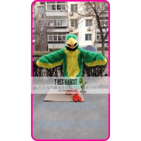 Green Plush Parrot Mascot Costume