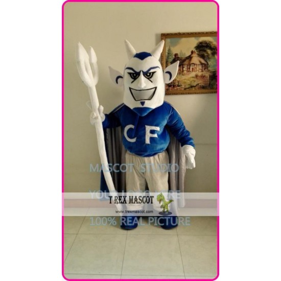 Halloween Blue Devil Mascot Costume