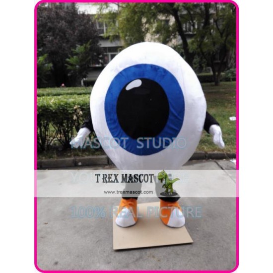 Eyeball Mascot Costume Blue Eye