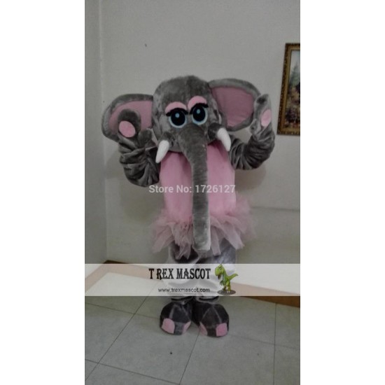 Mascot Pink Elephant Mascot Costume