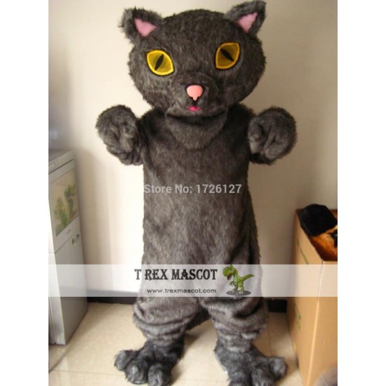 Mascot Grey Plush Persian Cat Mascot Costume