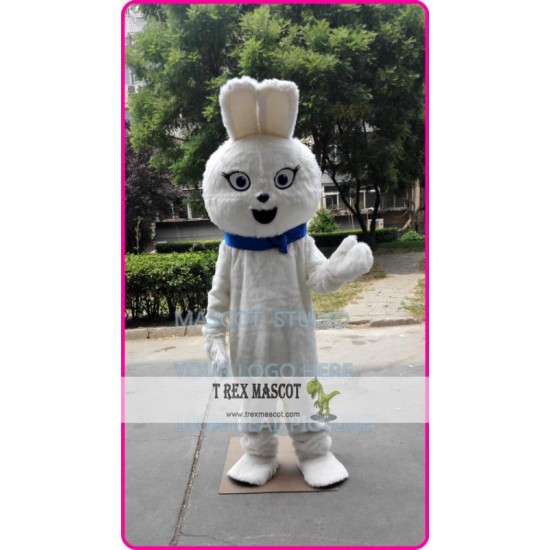 Mascot White Plush Bunny Mascot Costume White Rabbit