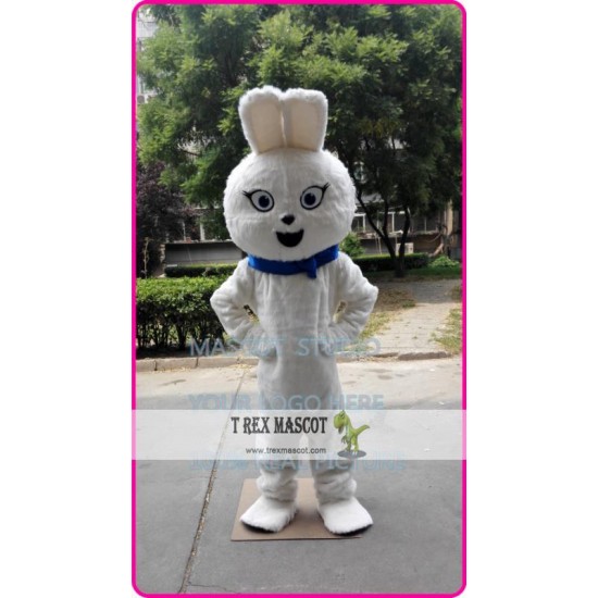 Mascot White Plush Bunny Mascot Costume White Rabbit