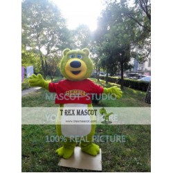 Green Teddy Bear Mascot Costume