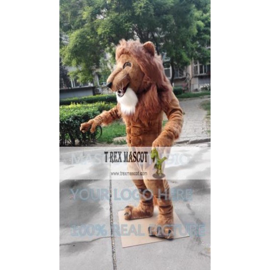 Mascot Muscle Strong Lion Mascot Costume