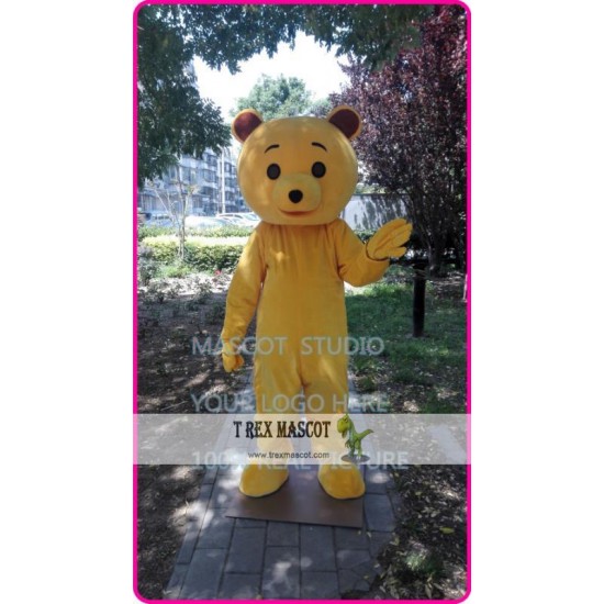 Mascot Yellow Teddy Bear Mascot Costume