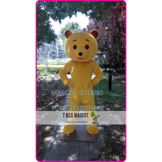 Mascot Yellow Teddy Bear Mascot Costume