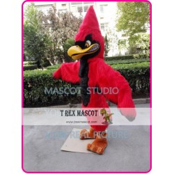 Red Plush Jay Mascot Costume Red Eagle