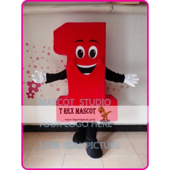 Number 1 Mascot Costume No.1 First Cartoon