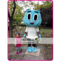 Blue Cat Mascot Costume