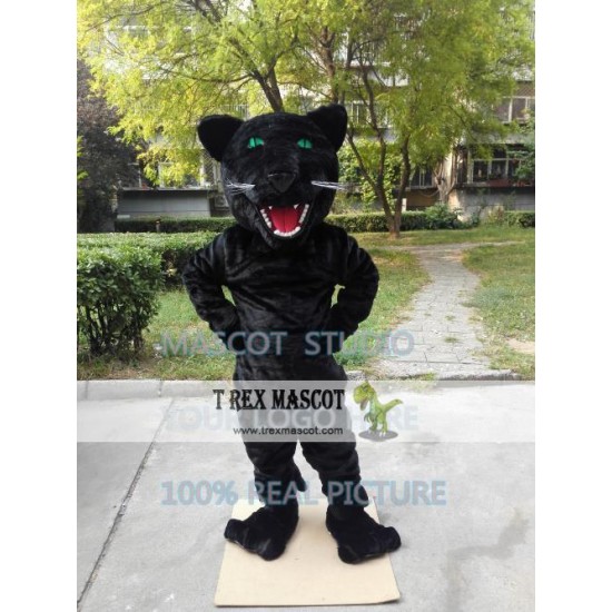 Black Panther Mascot Costume Leopard Cartoon