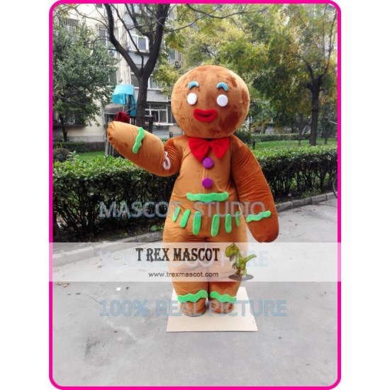 Gingerbread Mascot Costume Christmas Ginger Bread Christmas