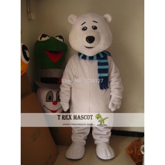 Mascot Polar Bear White Bear Mascot Costume Kit