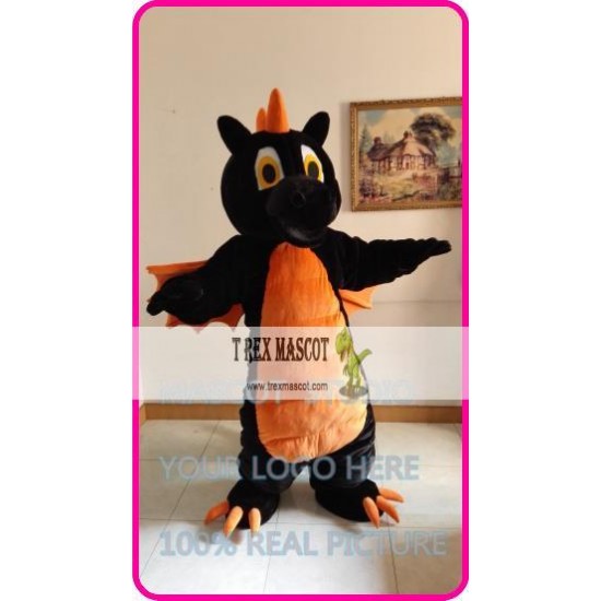 Mascot Black Dragon Mascot Dino Dinosaur Rex Costume