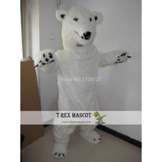 Mascot Polar Bear White Bear Mascot Costume Cartoon