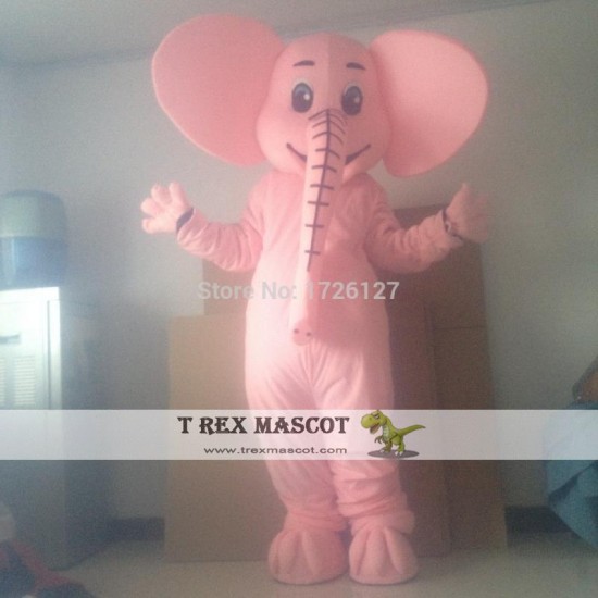 Mascot Pink Elephant Mascot Costume