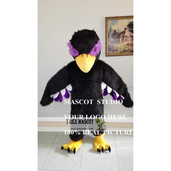 Purple Eye Eagle Mascot Hawk Falcon Mascot Costume Kit