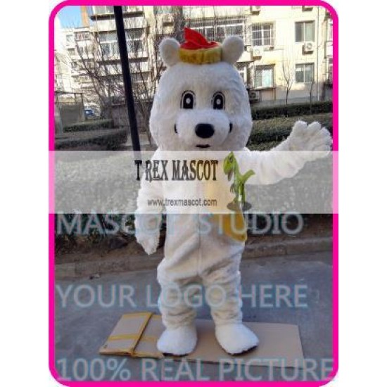 Mascot Plush White Polar Bear Mascot Costume