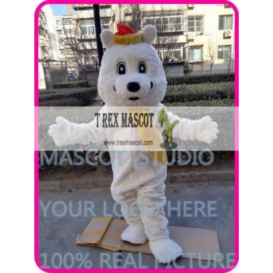 Mascot Plush White Polar Bear Mascot Costume