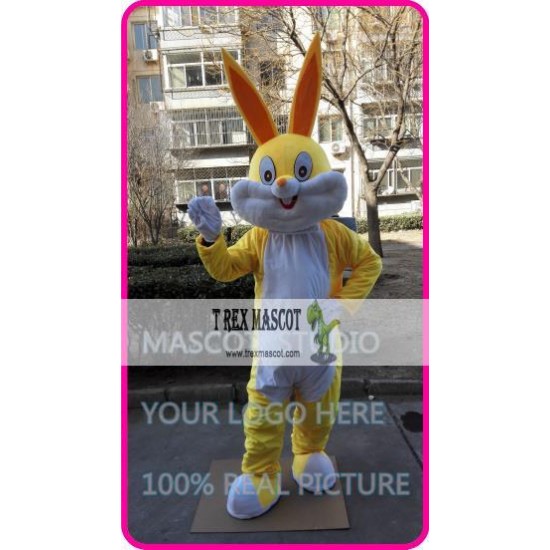 Mascot Easter Yellow Rabbit Bunny Mascot Costume