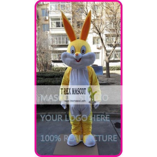 Mascot Easter Yellow Rabbit Bunny Mascot Costume