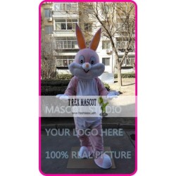 Easter Pink Rabbit Bunny Mascot Costume