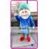 Mascot Blue Dwarf Mascot Costume