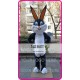 Easter Drak Grey Rabbit Bunny Mascot Costume