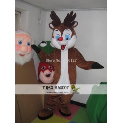 Mascot Reindeer Moose Red Nose Deer Mascot Costume