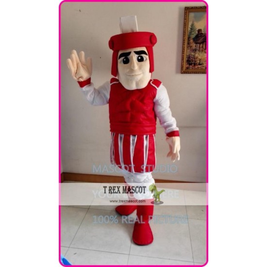 Mascot Red Knight Mascot Spartan Costume Trojan Cosplay Cartoon Anime