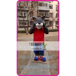 Mascot Plush Grey Wolf Coyote Mascot Costume