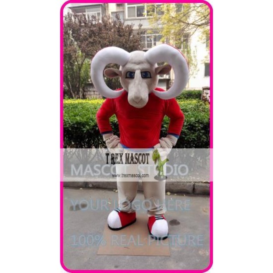 Red Bighorn Ram Goat Mascot Costume