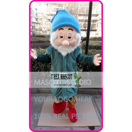 Mascot Dark Green Dwarf Elf Mascot Costume