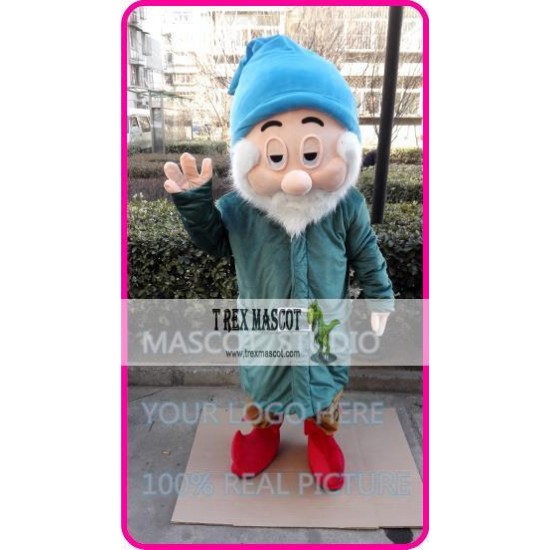 Mascot Dark Green Dwarf Elf Mascot Costume